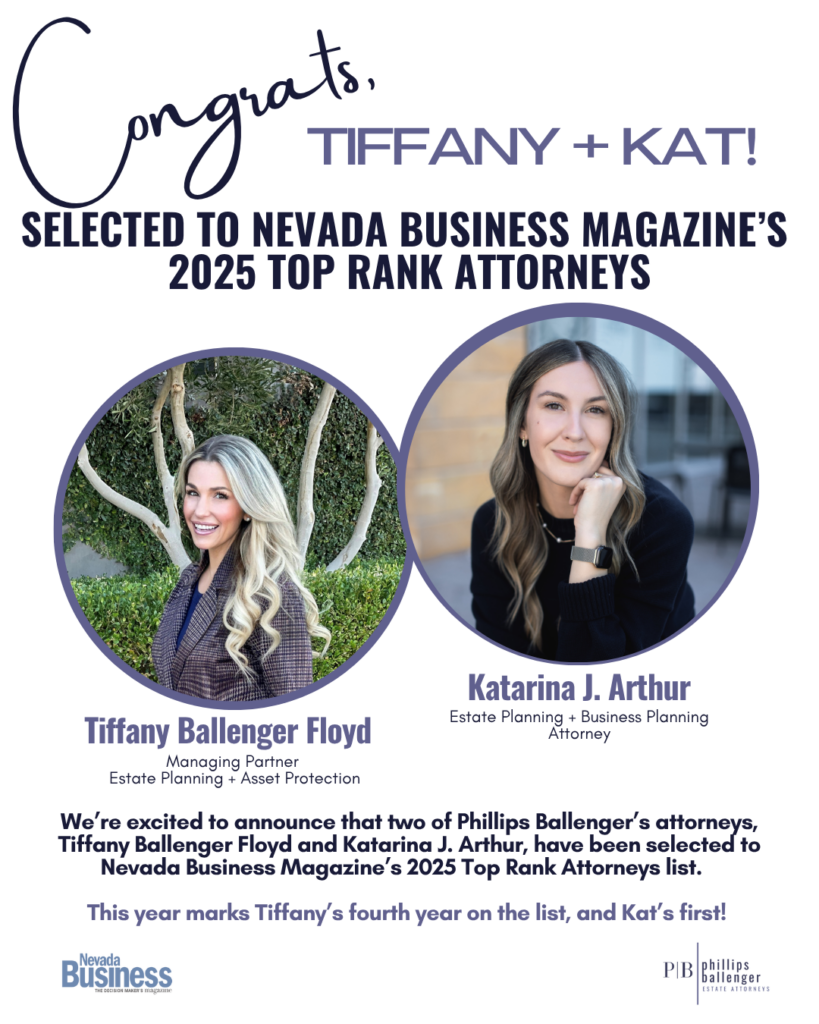 Tiffany Ballenger and Kat Arthur named to Nevada Business Magazine Top Rank Attorneys 2025